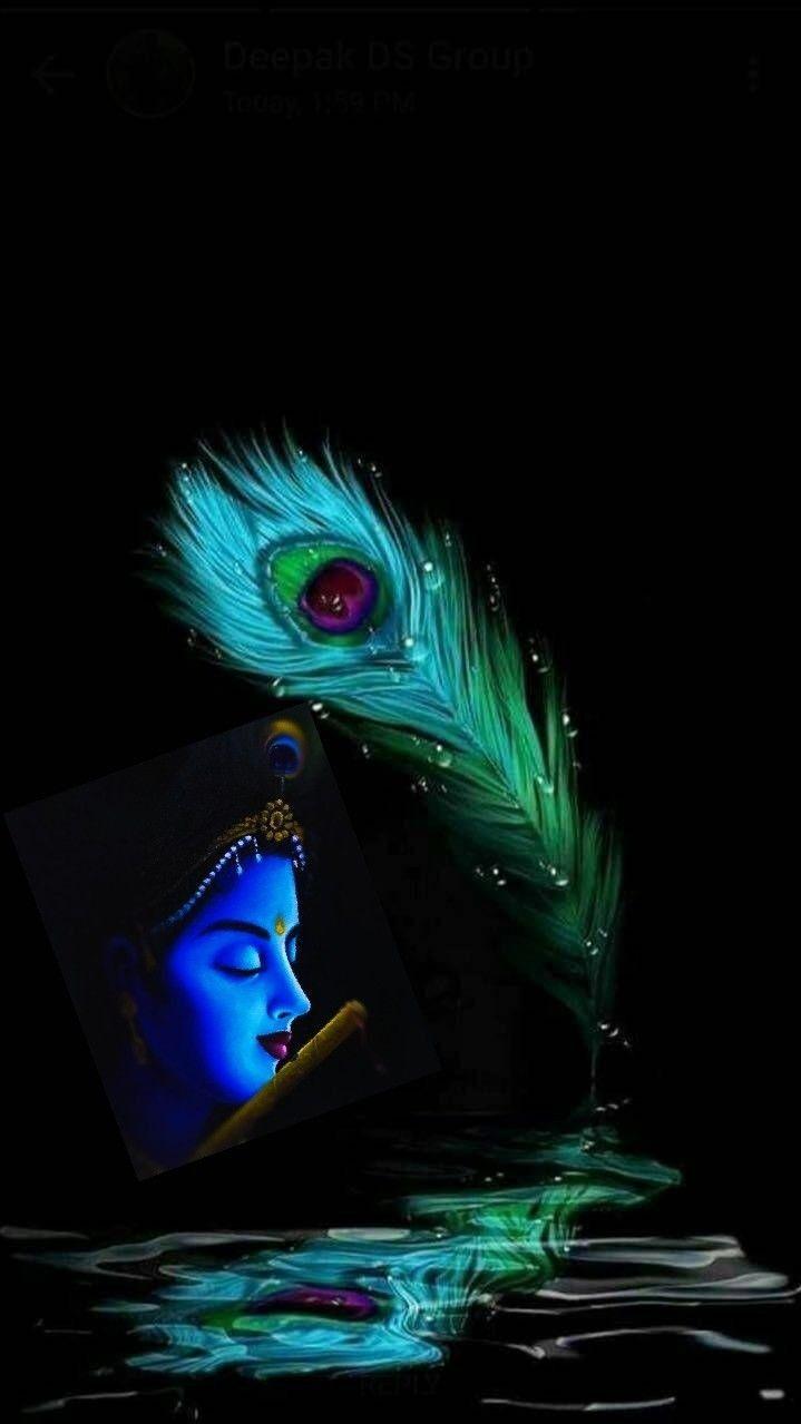 🔥 Black Lord Krishna Full Screen Wallpaper HD | MyGodImages