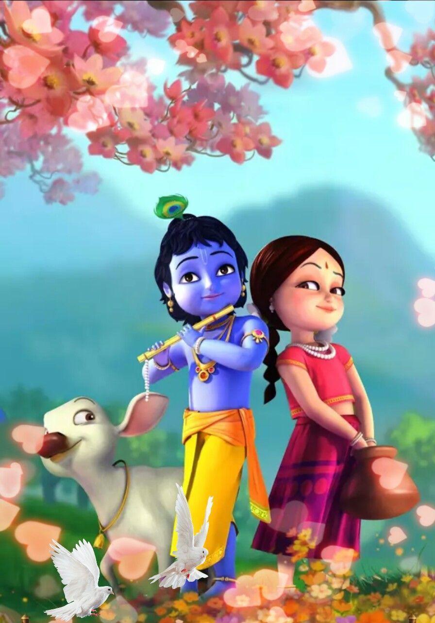 896x1282 HD Anime Radha And Krishna Wallpaper