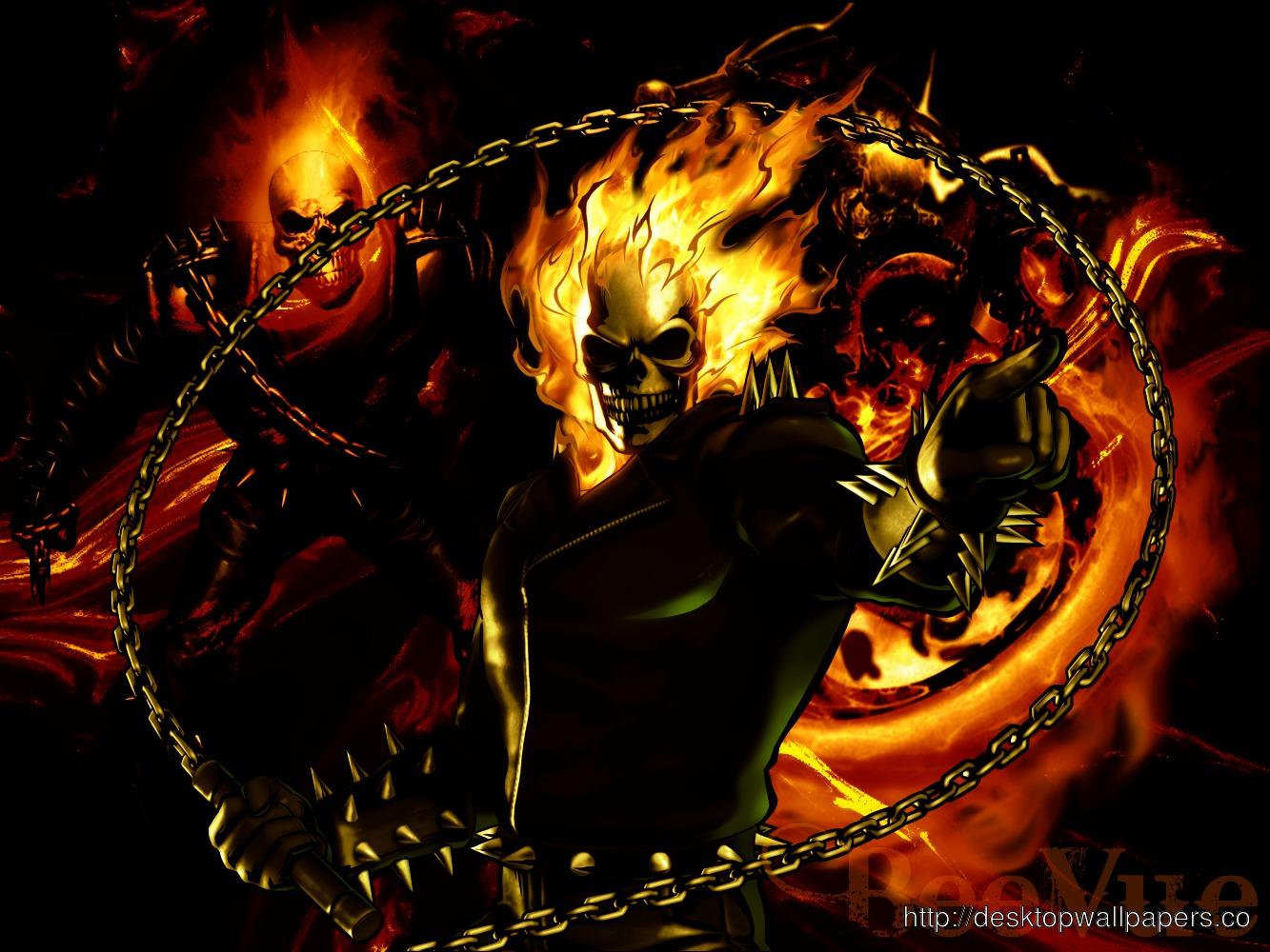 1333x1000 Ghost Rider Rider Wallpaper 3D