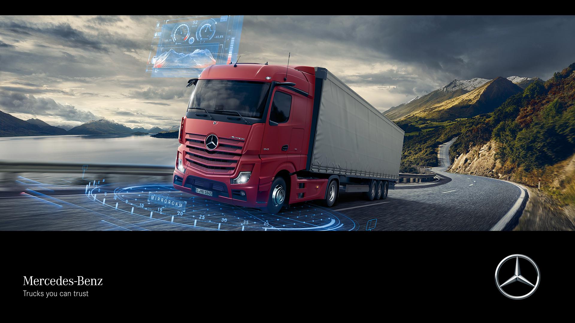 1920x1080 The Actros: Multimedia Benz Trucks You Can Trust