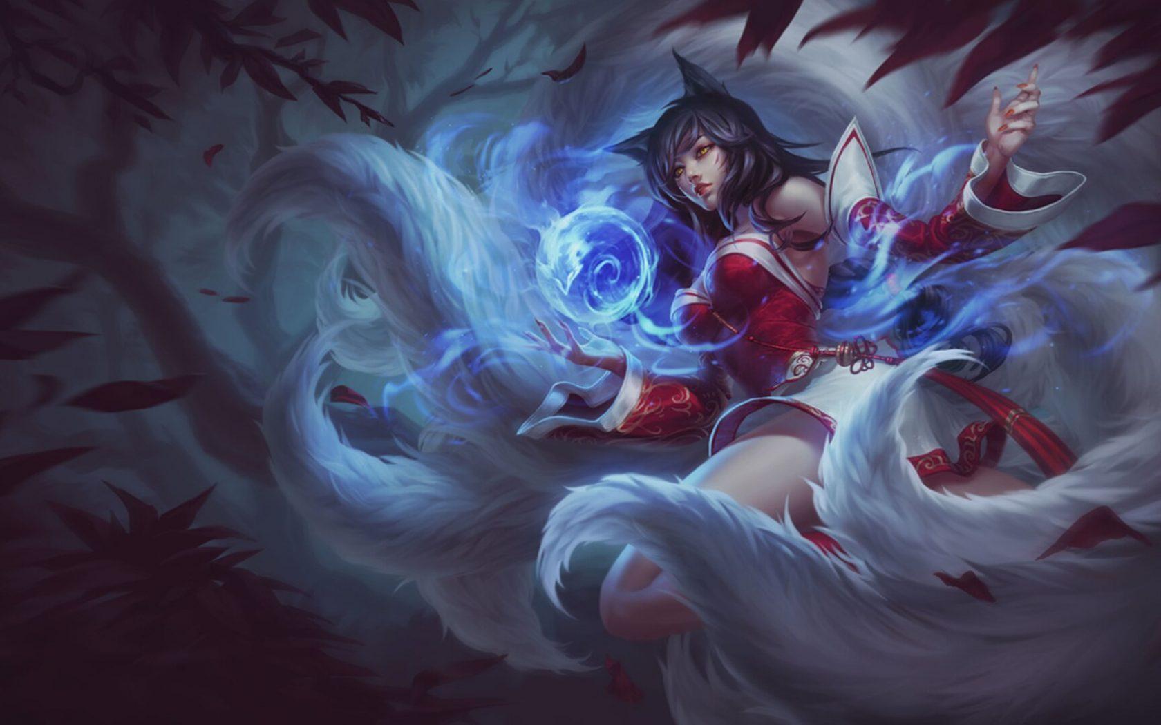 1680x1050 League Of Legends Ahri Girls Fox Fire Orb Of Deception Charm Spirit Rush Essence Theft HD Desktop Wallpaper For Your Computer 1920x1080 :