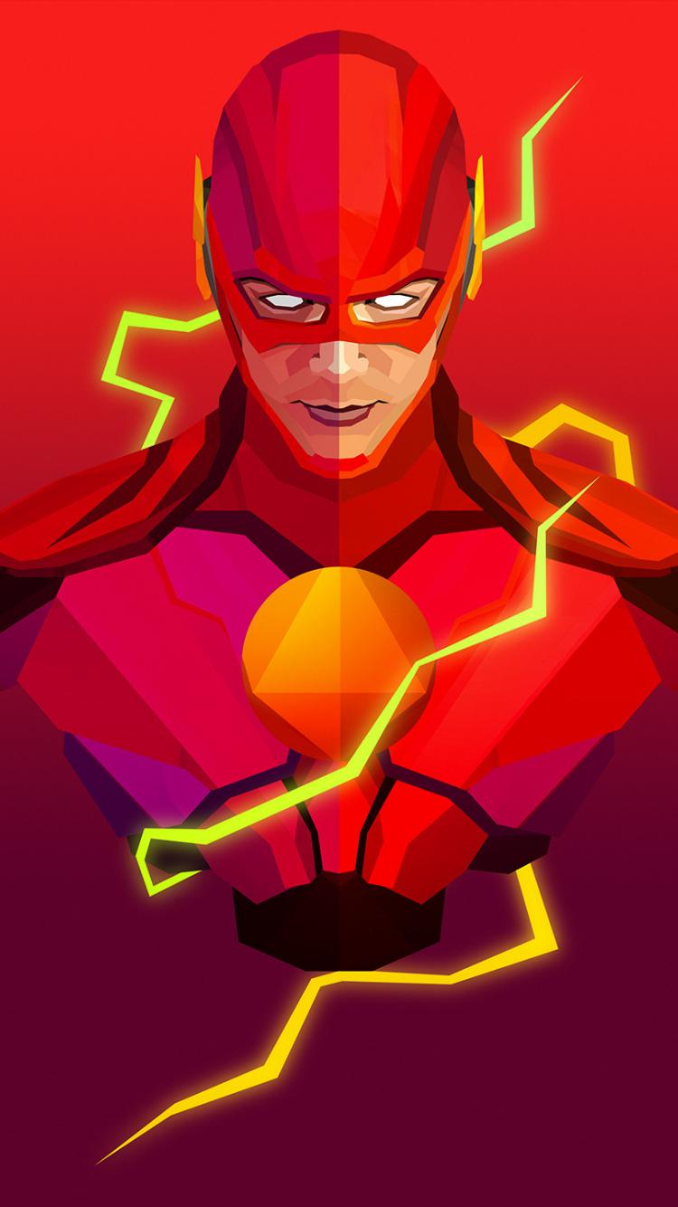 750x1334 The Flash, Marvel Comics, Artwork, Wallpaper Maller Fond D Écran