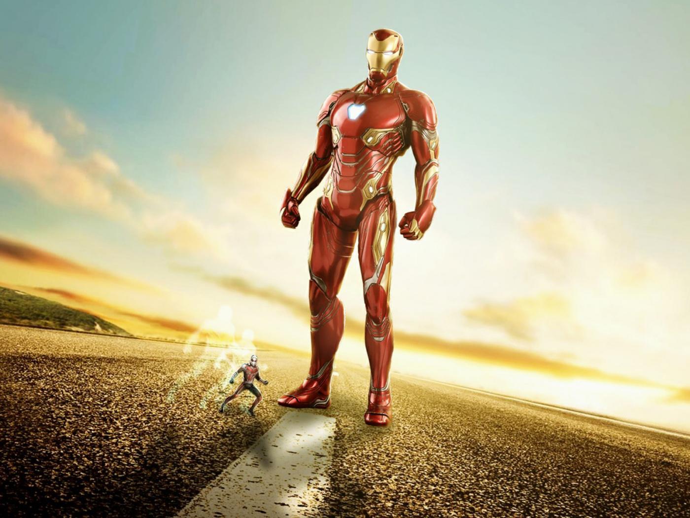 1400x1050 Download Iron Man And Ant Man, Marvel, Artwork Wallpaper, 1400x Standard 4: Fullscreen