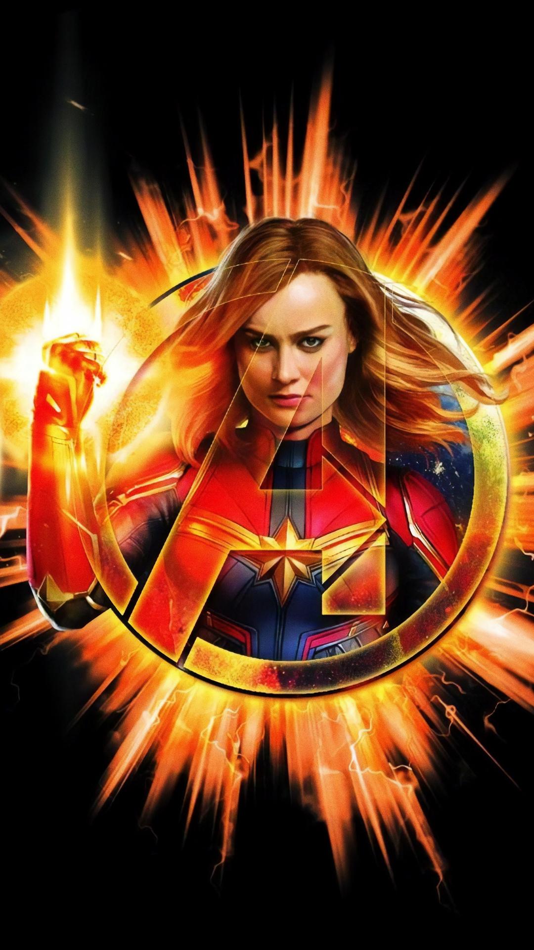 1080x1920 Download Avengers: Endgame, Captain Marvel, artwork, 2018 wallpaper, 1080x Samsung Galaxy S S Note, Sony Xperia Z, Z Z Z HTC One, Lenovo Vibe, Google Pixel OnePlus Honor Xiaomi