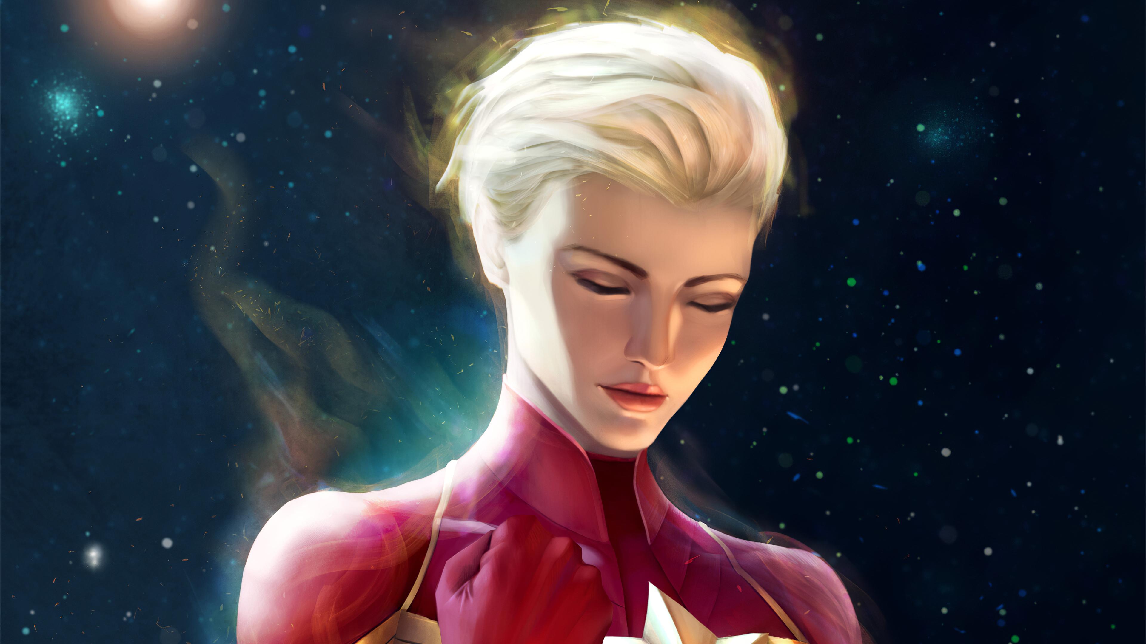 3840x2160 Powerful Captain Marvel Artwork