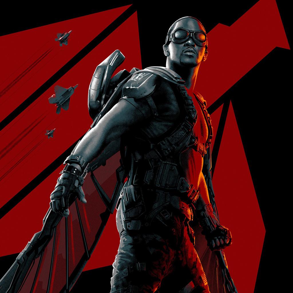 1024x1024 Falcon Winter Soldier HD Wallpaper