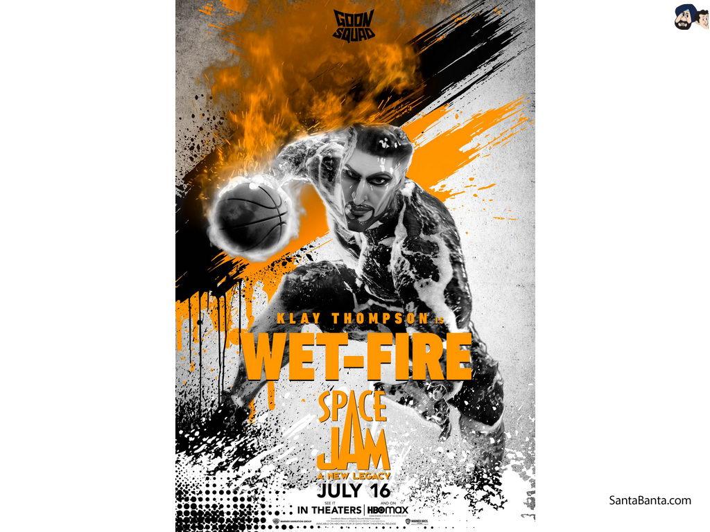 1024x768 Klay Thompson Plays Wet Fire In, 'Space Jam: A New Legacy.'