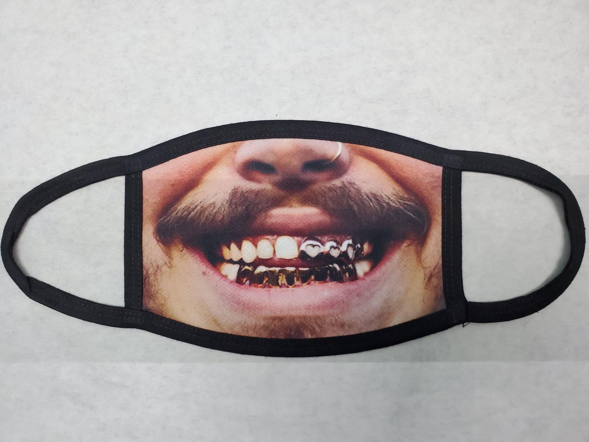 2048x1536 Post Malone Mask Face Covering Gold Teeth Grill Funny
