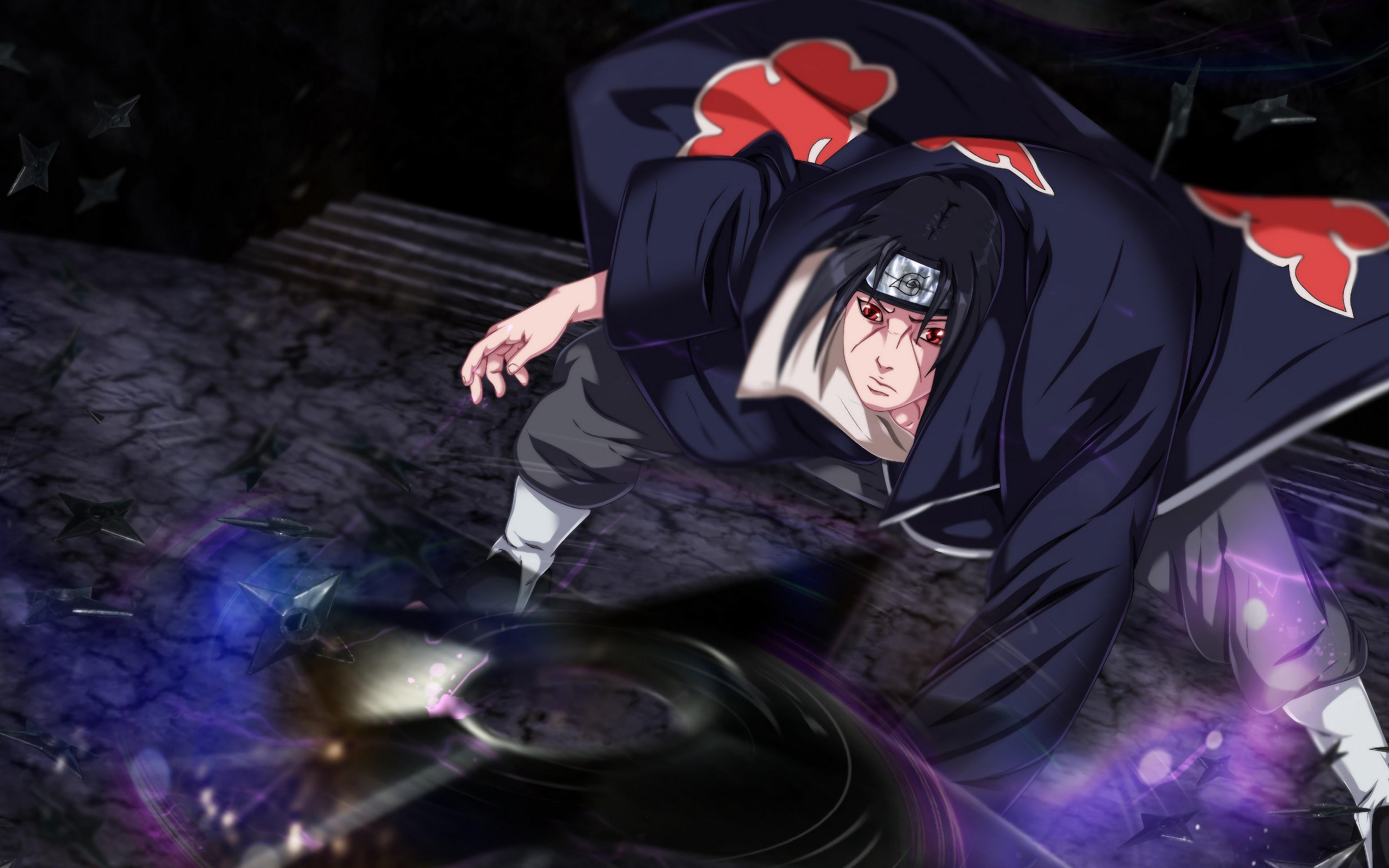 3840x2400 Itachi Uchiha Akatsuki 4K Wallpaper
