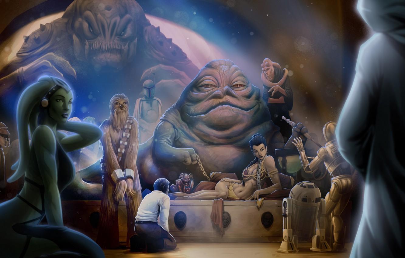 jabba the hutt and leia