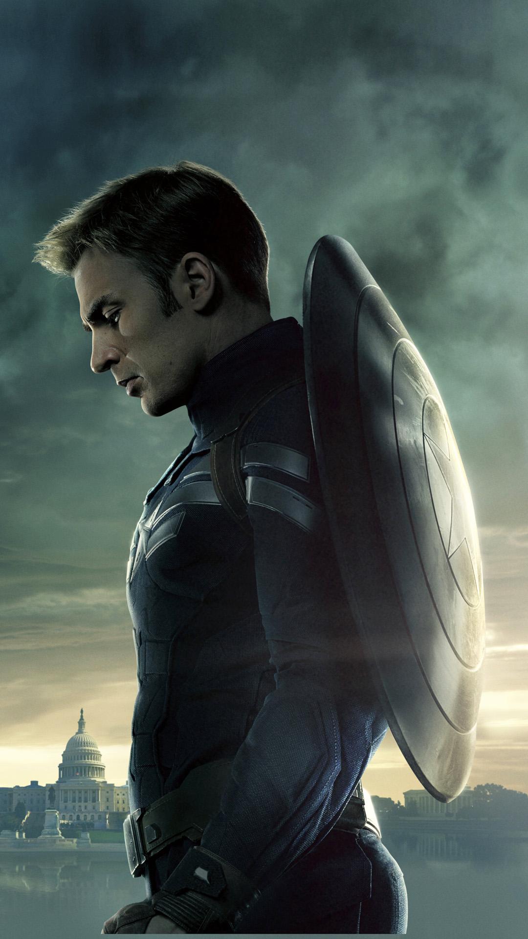1080x1920 Captain America Winter Soldier htc one wallpaper