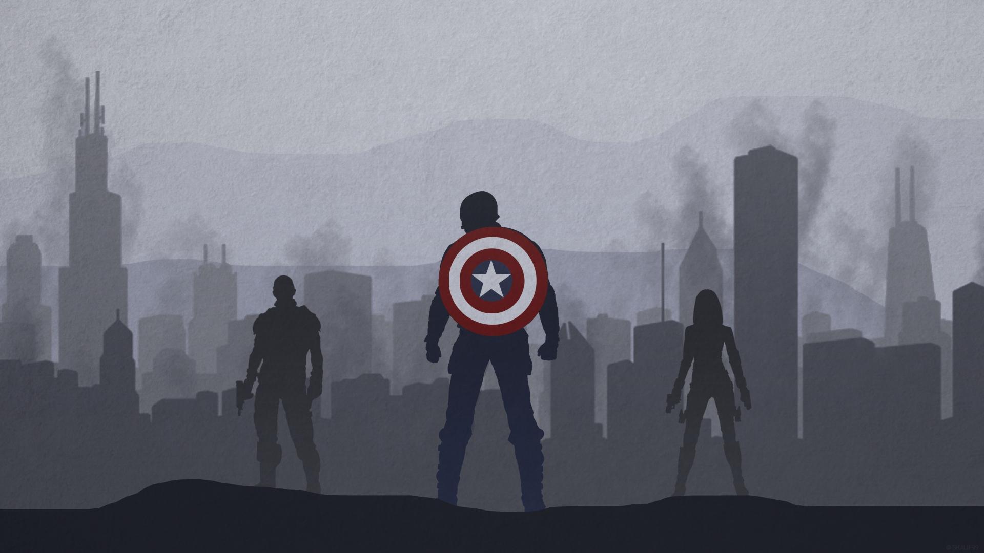 1920x1080 Download Captain America: The Winter Soldier, movie poster, artwork wallpaper, 1920x Full HD, HDTV, FHD, 1080p