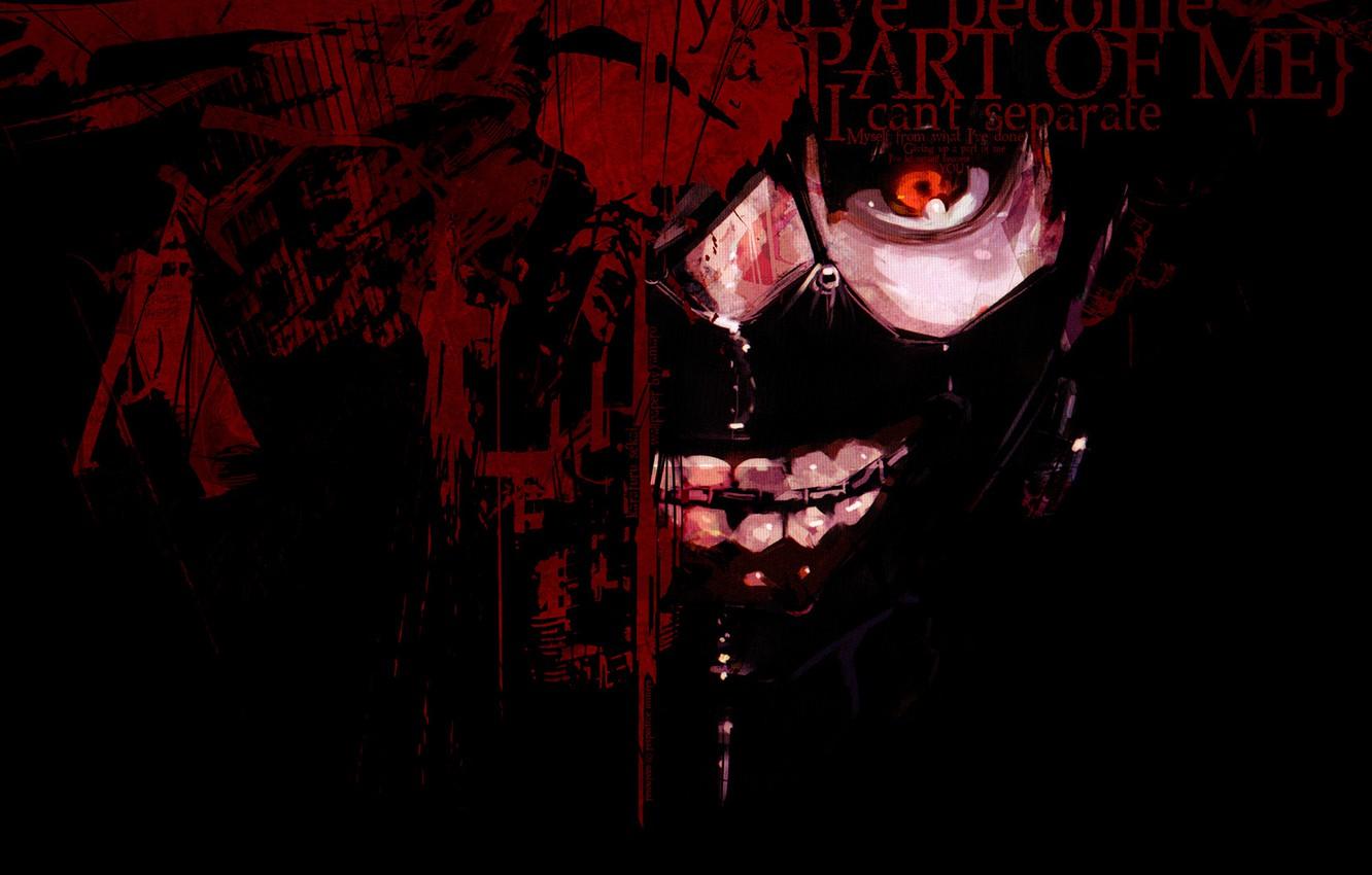 1332x850 Wallpaper mask, red eye, Tokyo Ghoul, Ken Kanek, Tokyo Ghoul, The Kaneko Ken image for desktop, section прочее