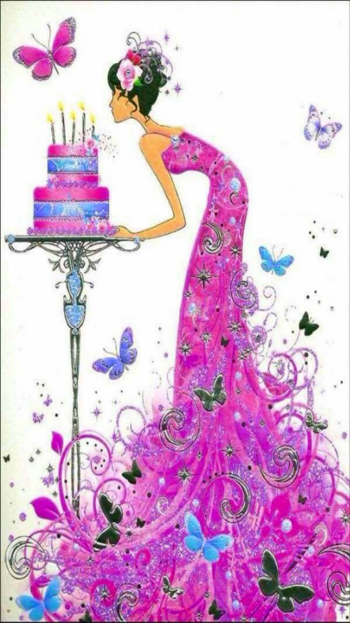720x1280 Download Girl Birthday Card HD Wallpaper and Background