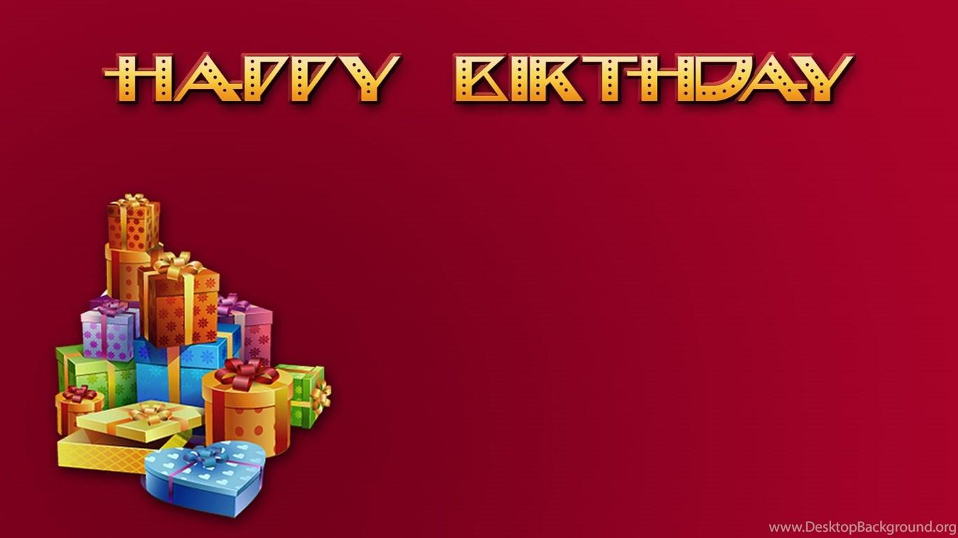 1366x768 Greeting Card Happy Birthday Wallpaper PC Desktop Background