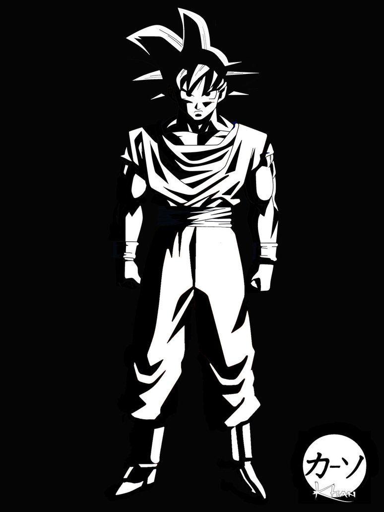 774x1032 Black And White Goku