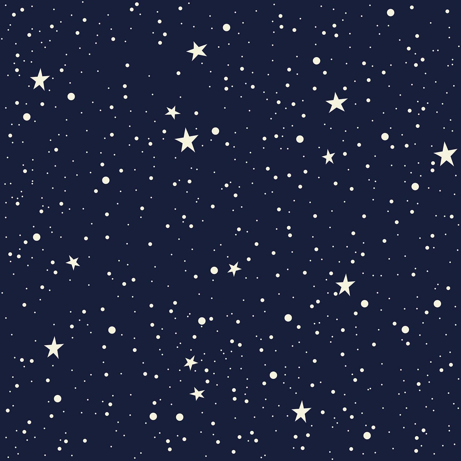 1500x1500 AMAZING WALL Night Sky Moon and Stars Pattern Shiny Film Peel and Stick Self Adhesive Wallpaper, 15.7x198inch