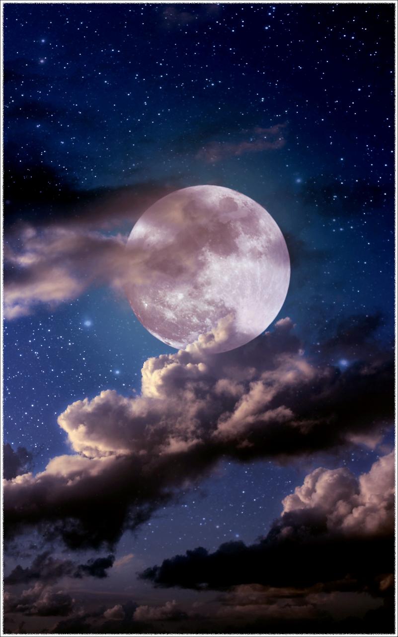 801x1280 Moon, Night, And Sky Image Shining Through Clouds
