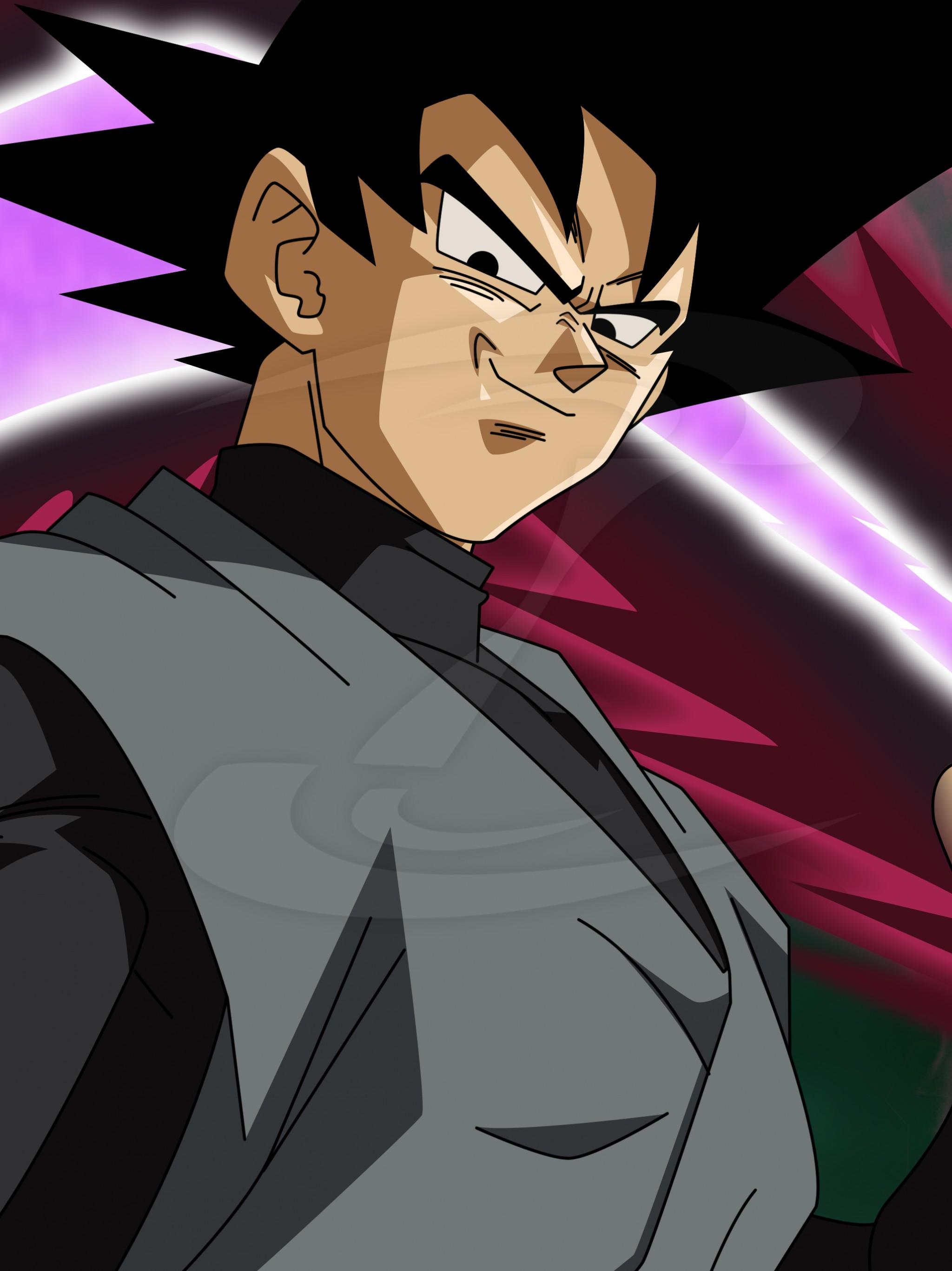 2048x2732 Black Goku Ssj White