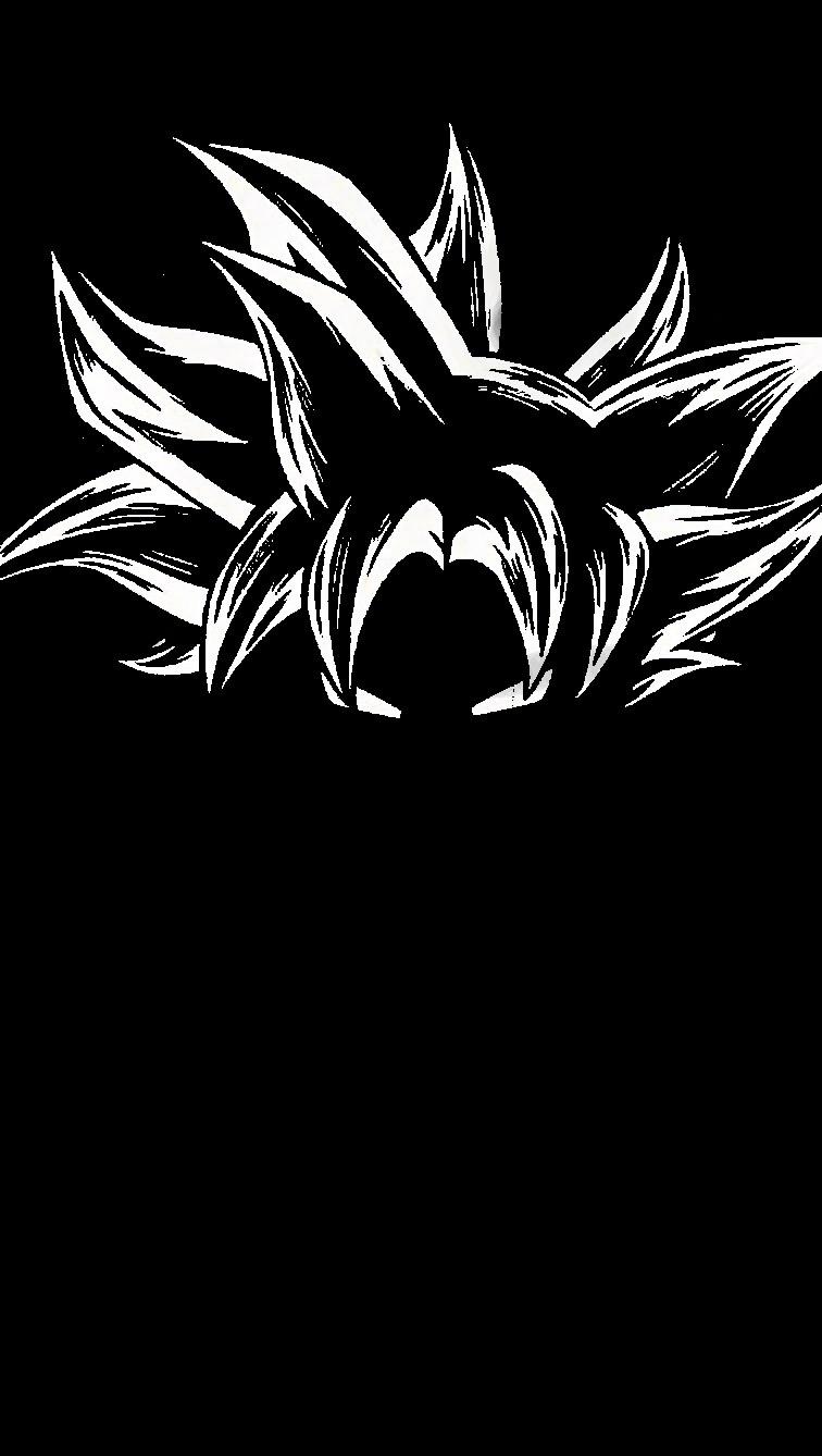 756x1338 Found a Goku wallpaper image, did my best to upscale it and make it AMOLED friendly.[1440x2960]: Amoledbackground