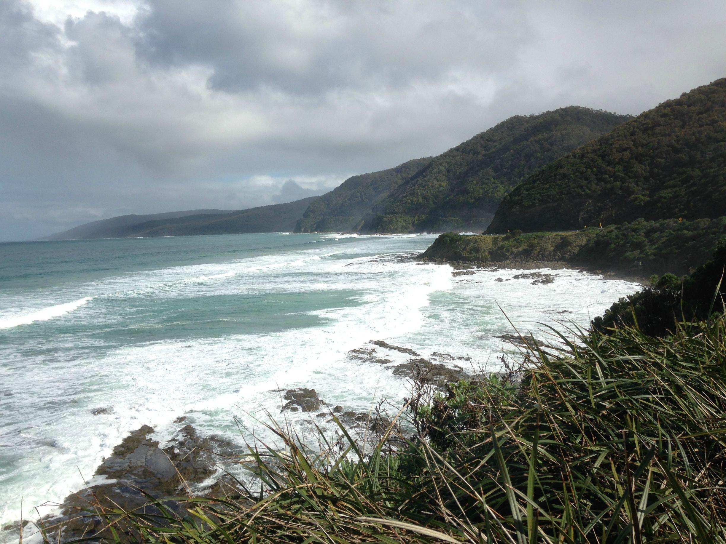 2448x1836 Ocean Mist Rolling Over the Great Ocean Road Victoria Australia HD wallpaper