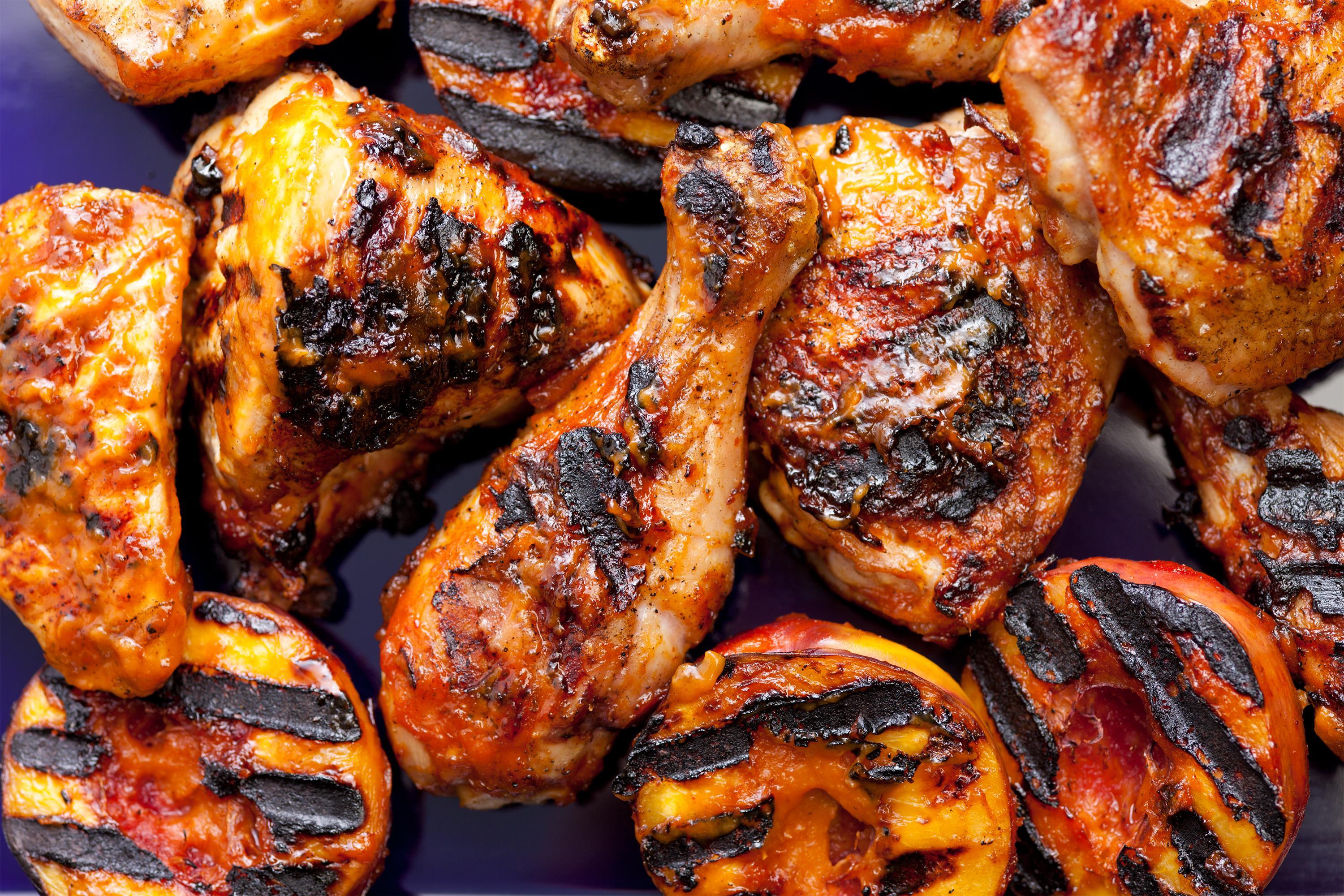 3000x2000 Bbq Chicken And Fish HD Wallpaper