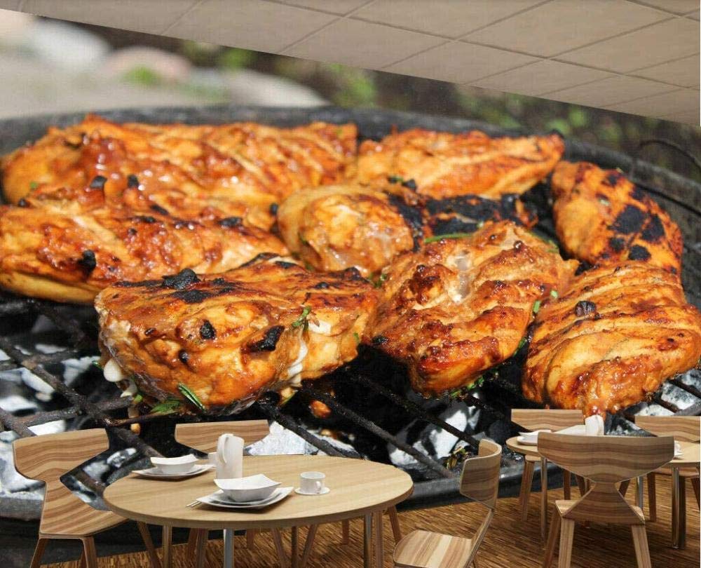 1000x810 Amazon.com : Chicken Meat BBQ Grill Food Wallpaper Mural Photo Restaurant Kitchen Decoration 250x175CM