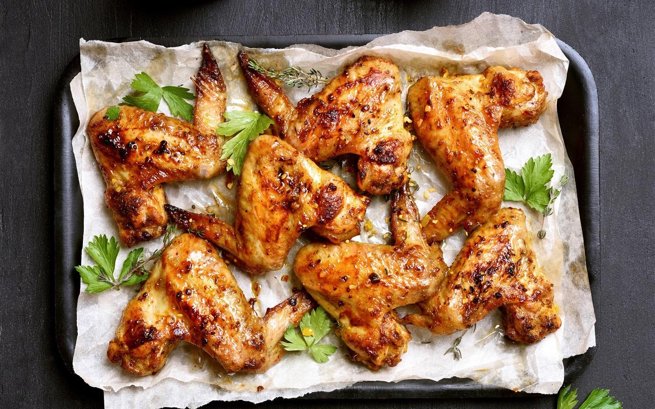 1280x800 Wallpaper Grill chicken wings, meat 3840x2160 UHD 4K Picture, Image