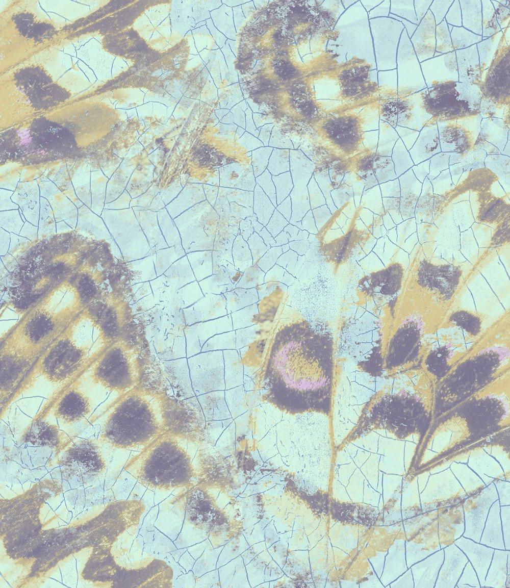 1000x1153 Butterfly Wallpaper in Gold, Purple, and Blue from the Aerial Collecti