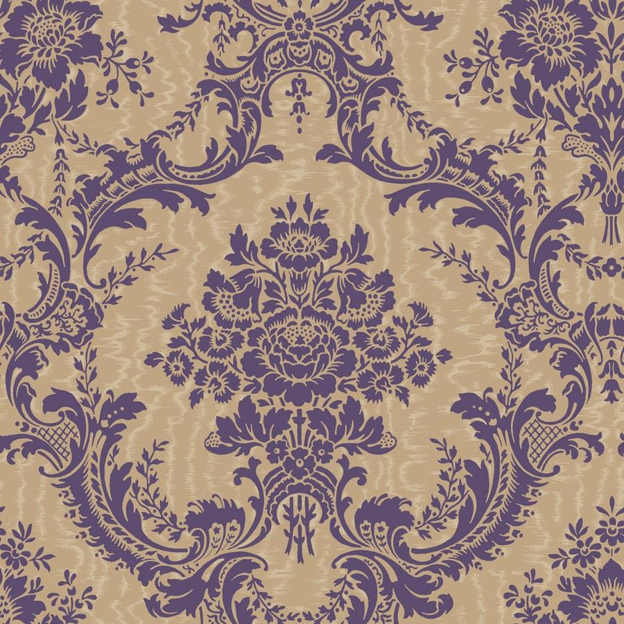 900x900 Allen + Roth Purple And Gold Strippable Non Woven Paper Prepasted Classic Wallpaper In The Wallpaper Department At