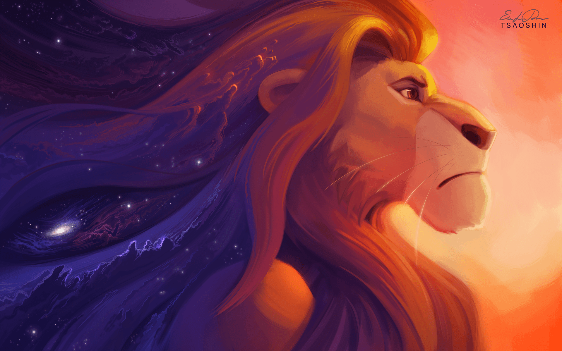 1920x1200 Cute Lion King Wallpaper