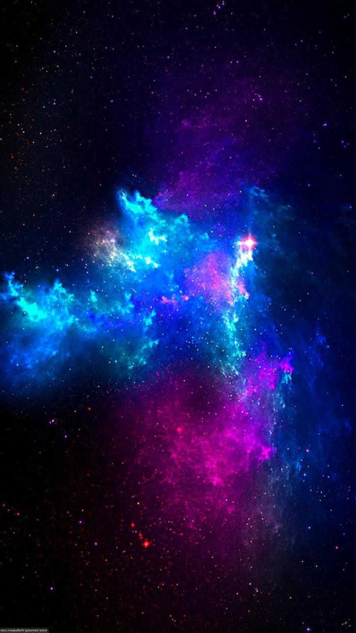 700x1244 Pink Blue And Purple Galaxy Wallpaper
