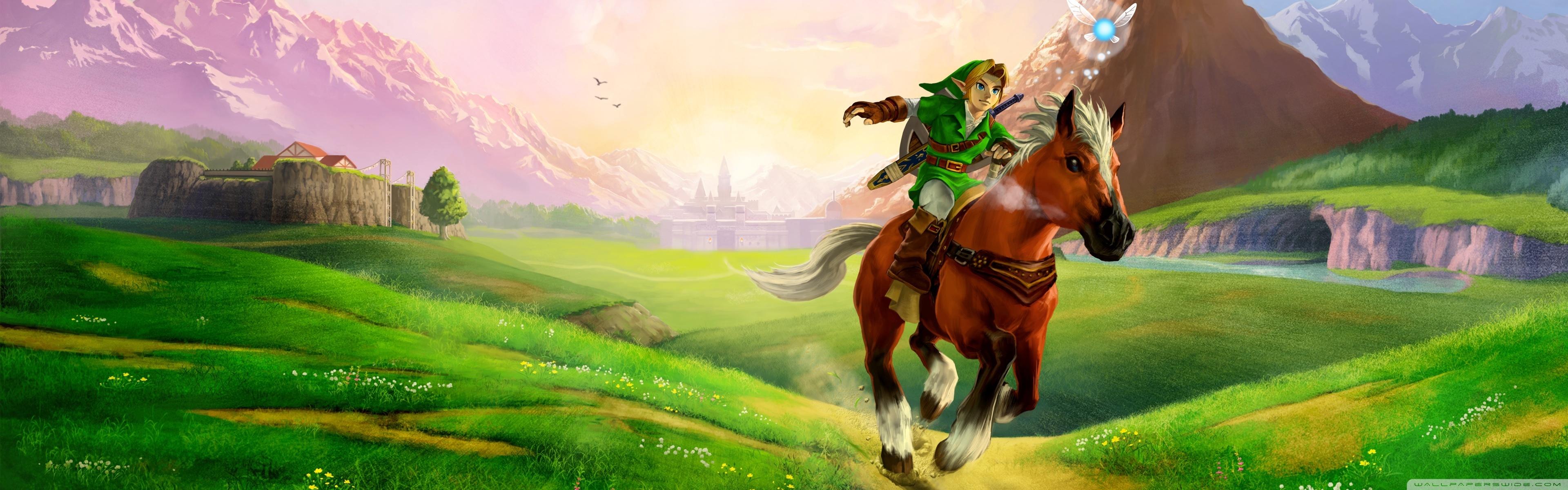 3840x1200 Ocarina Of Time 3D Art