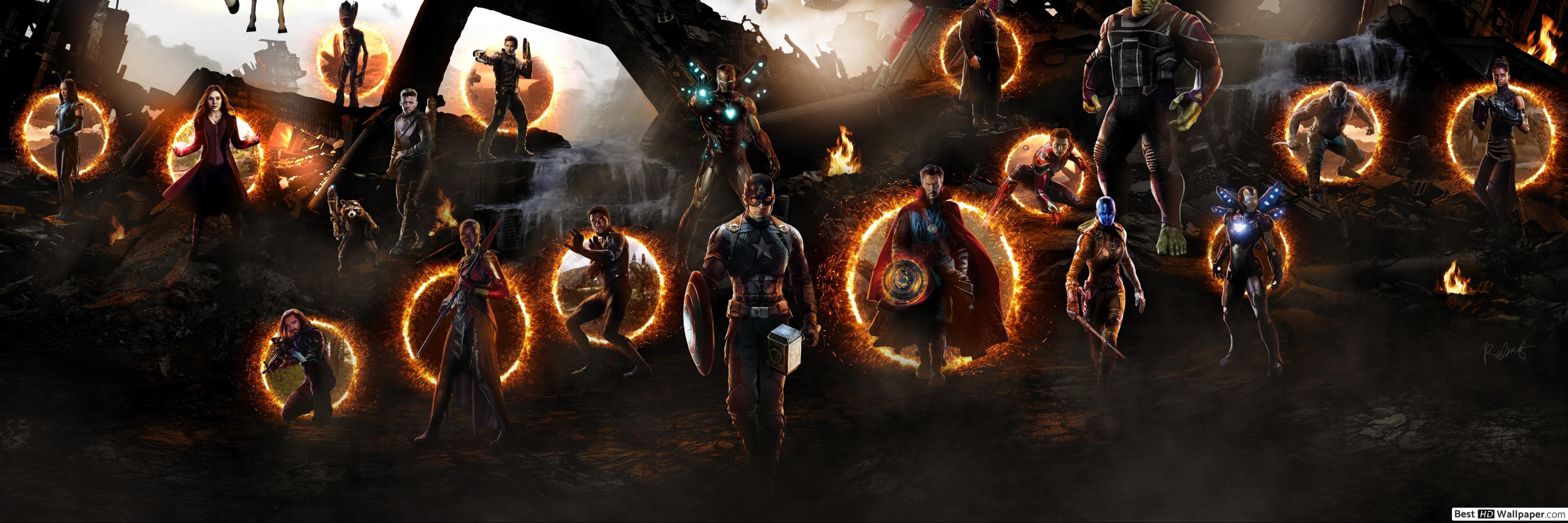 3840x1280 Avengers: Endgame assemble HD wallpaper download