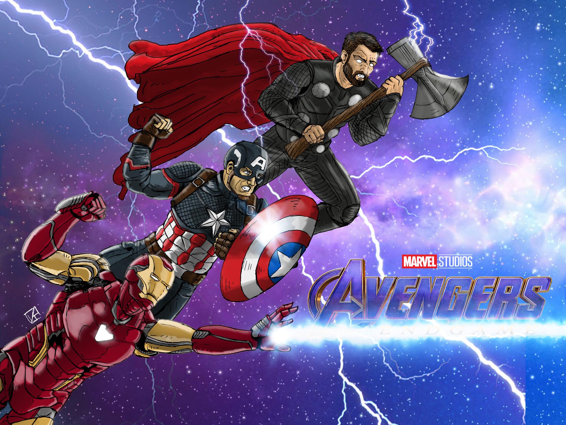 1920x1442 Avengers Endgame Artwork, Rafael Danesin