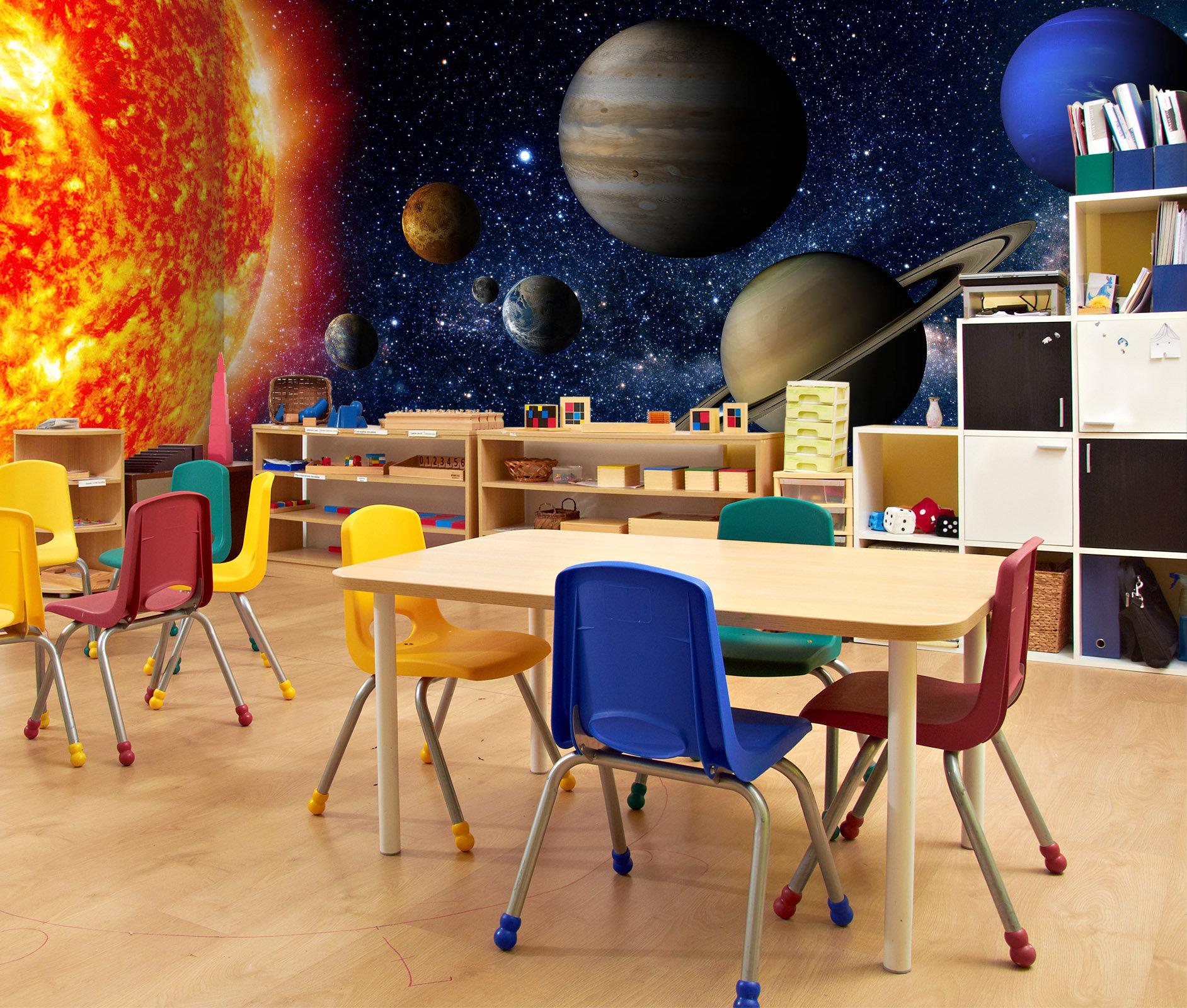 1884x1600 3D Sun Universe RR35 Removable Commercial Wallpaper Self