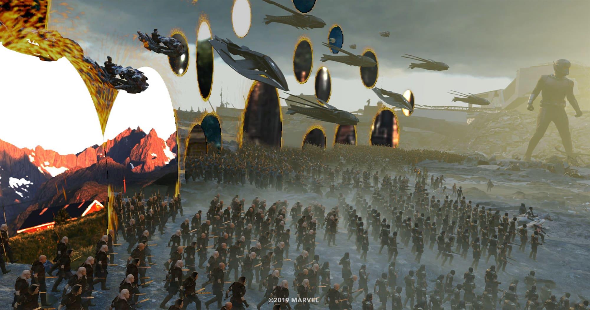 2000x1053 Captain America Vs Thanos Army Wallpaper