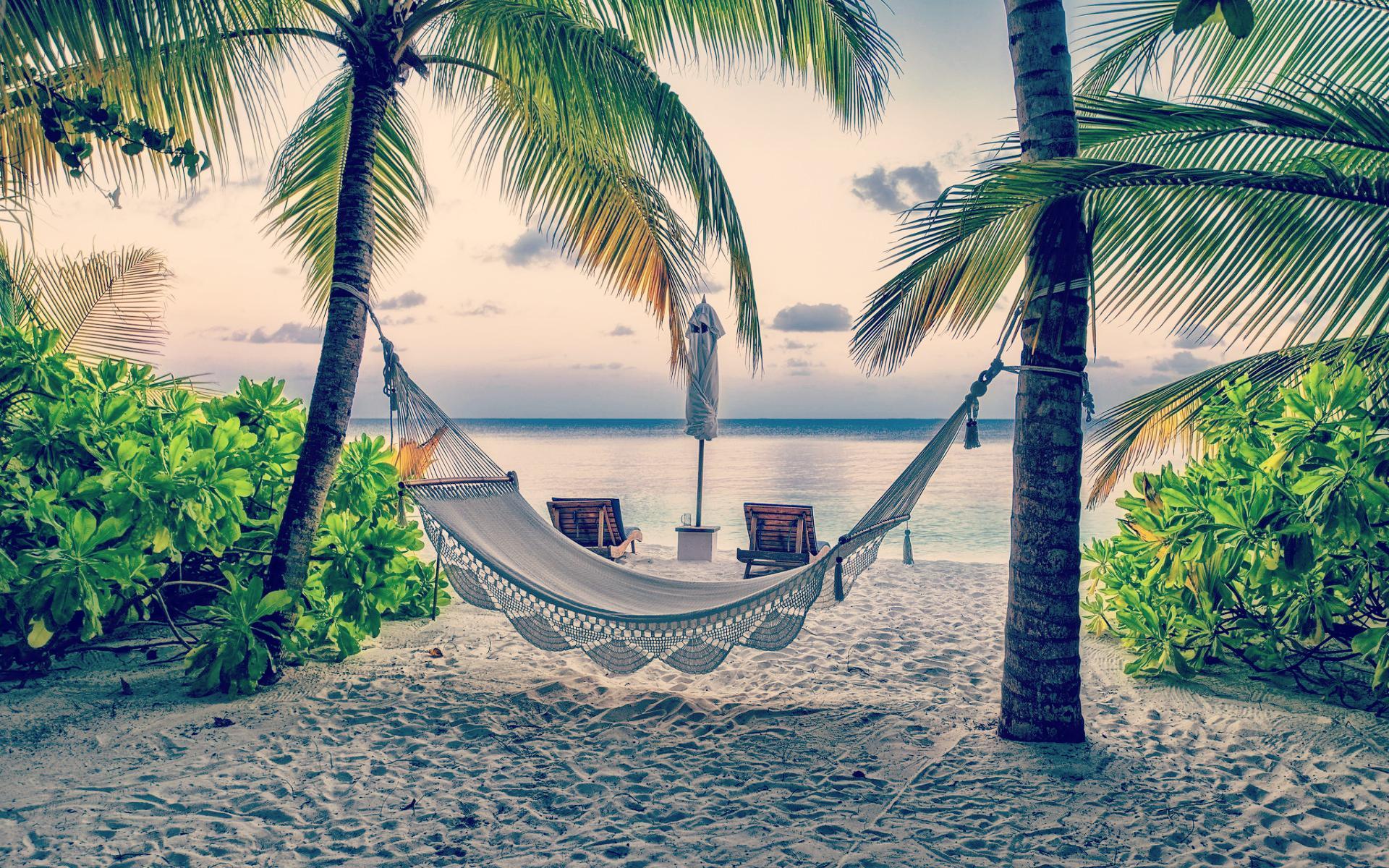 1920x1200 Romantic Beach Hammock Wallpaper 49216 1920x1200px