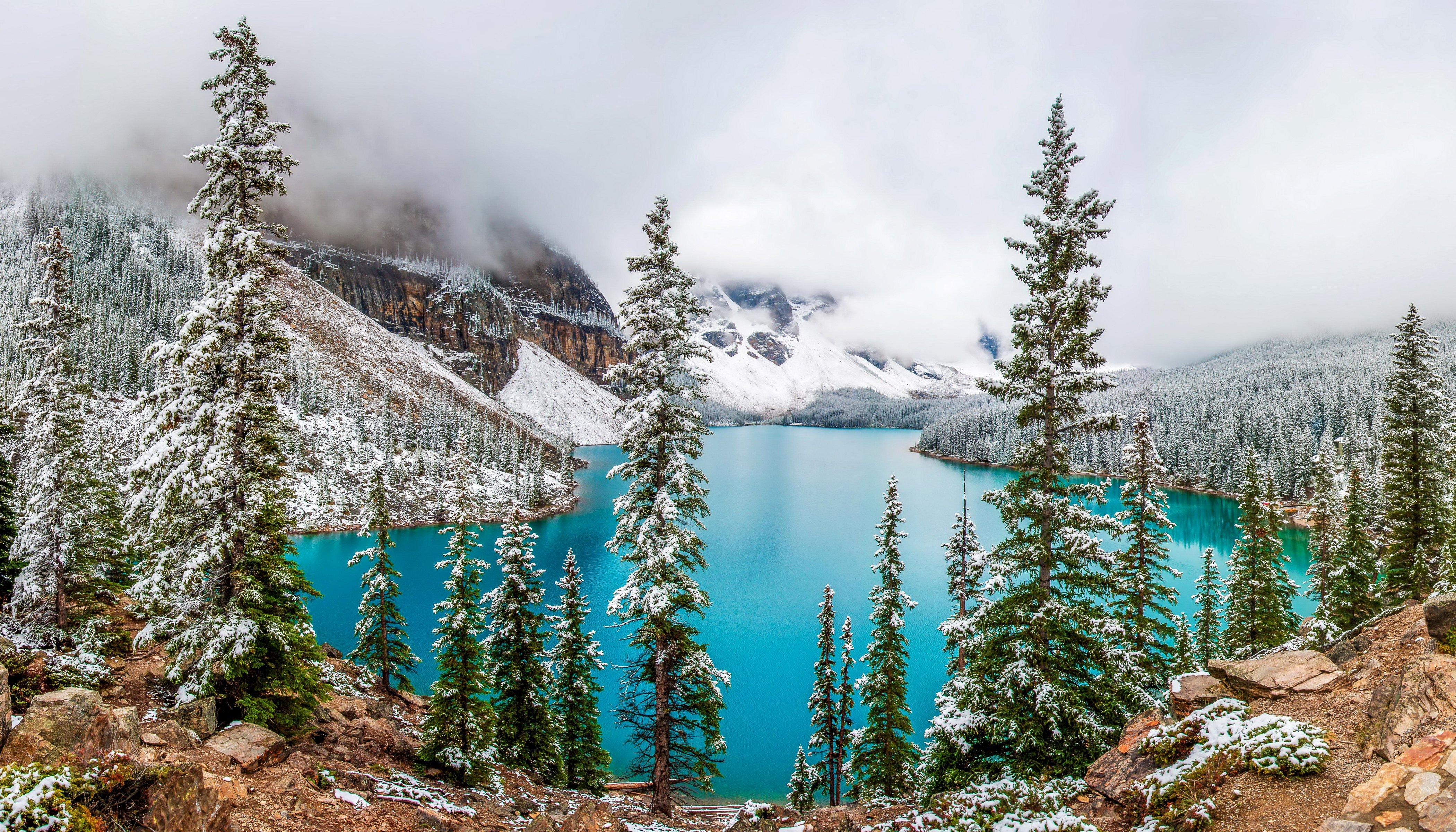 4200x2400 Lake Moraine Winter Banff