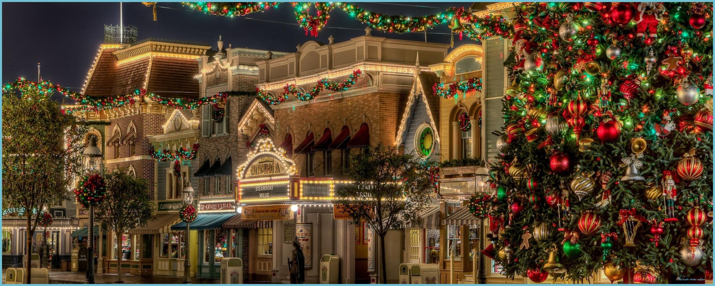 2483x993 Christmas High Resolution Dual Monitor Wallpaper Free Monitor Christmas Wallpaper