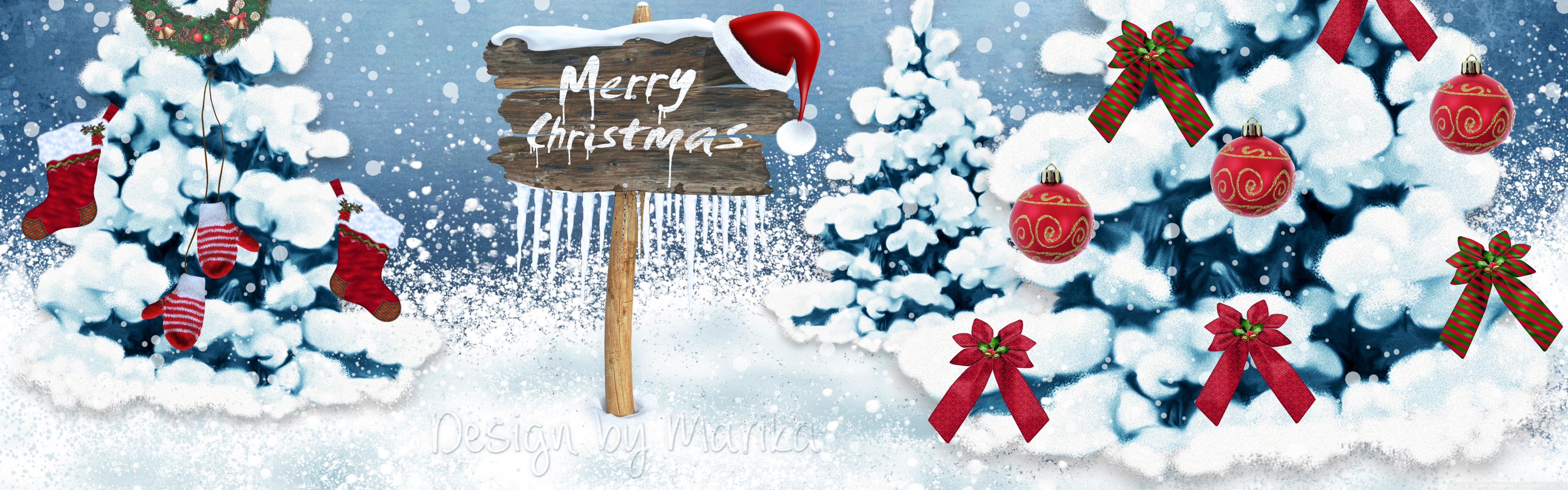 5120x1600 Merry Christmas 2014 Ultra HD Desktop Background Wallpaper for 4K UHD TV : Widescreen & UltraWide Desktop & Laptop : Multi Display, Dual Monitor : Tablet