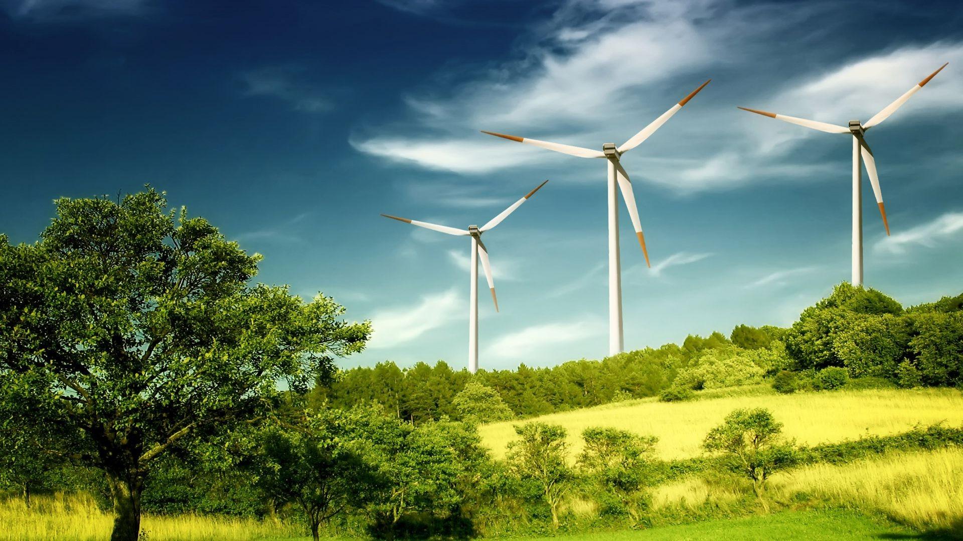 1920x1080 Windmills Wallpaper