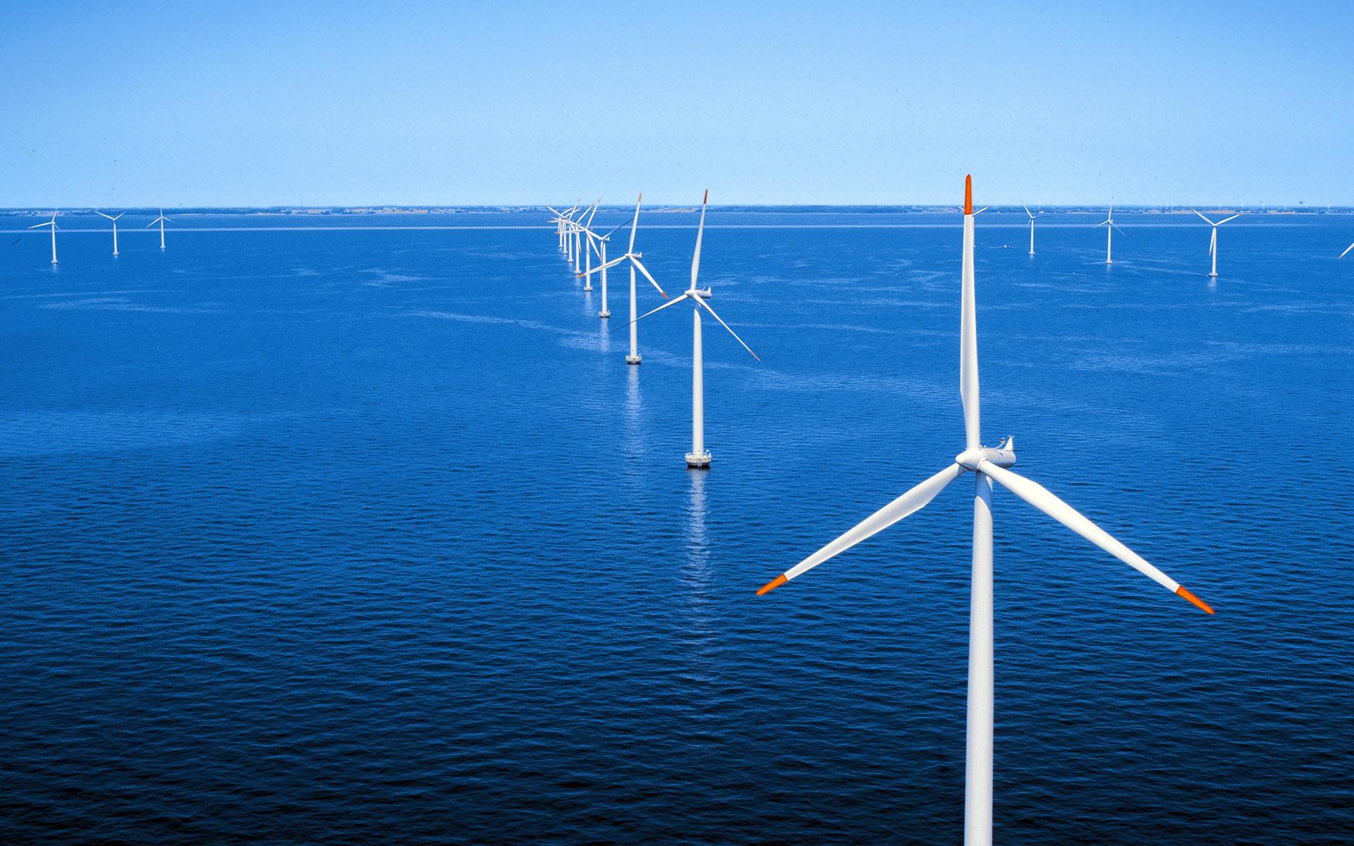 1920x1200 Ocean Windmills Wallpaper 49673 1920x1200px