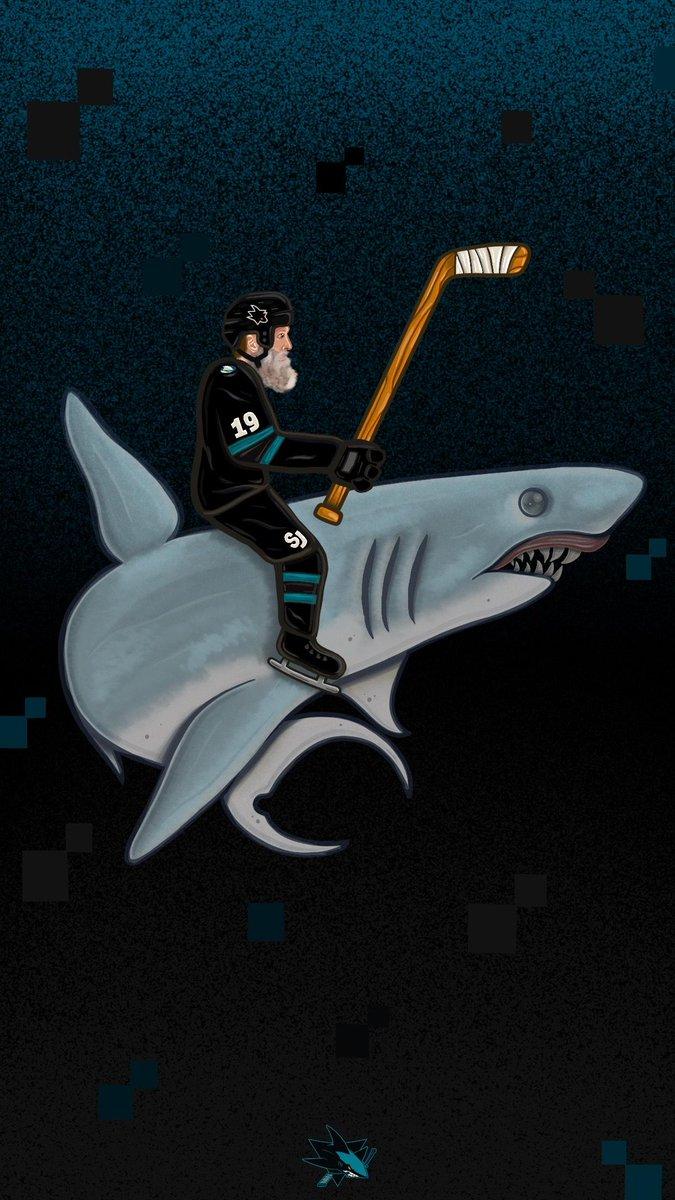 675x1200 San Jose Sharks's wallpaper was created by local artist (and huge #SJSharks fan) J.Duh! #WallpaperWednesday
