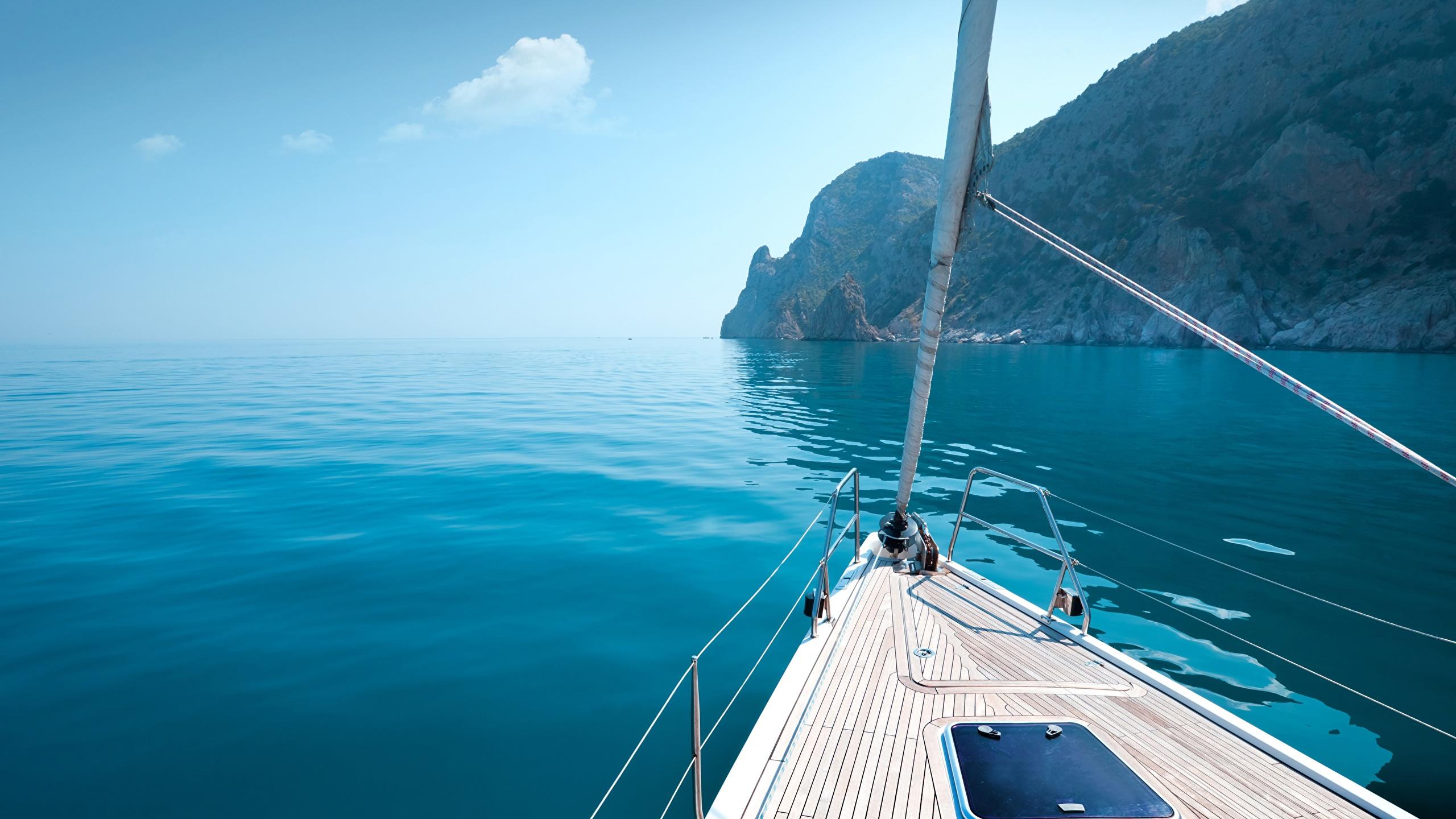 2560x1440 Desktop Wallpaper Greece Sea Nature Yacht 2560x1440