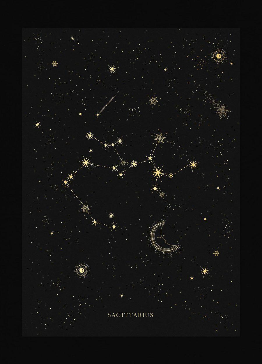 900x1249 Sagittarius Constellation. Constellation art, Aquarius constellation tattoo, Sagittarius constellation