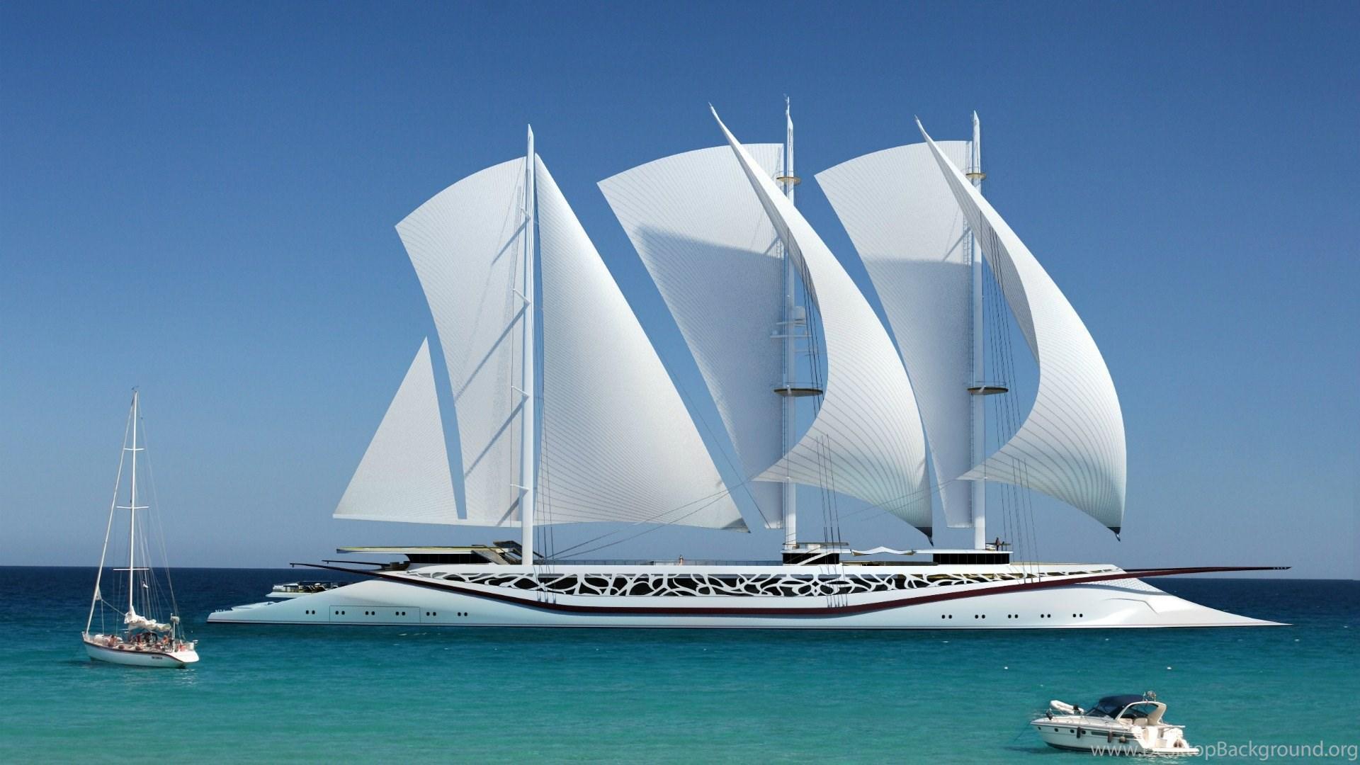 1920x1080 Design Concept Of Sailing Yacht Phoenicia Wallpaper And Image. Desktop Background