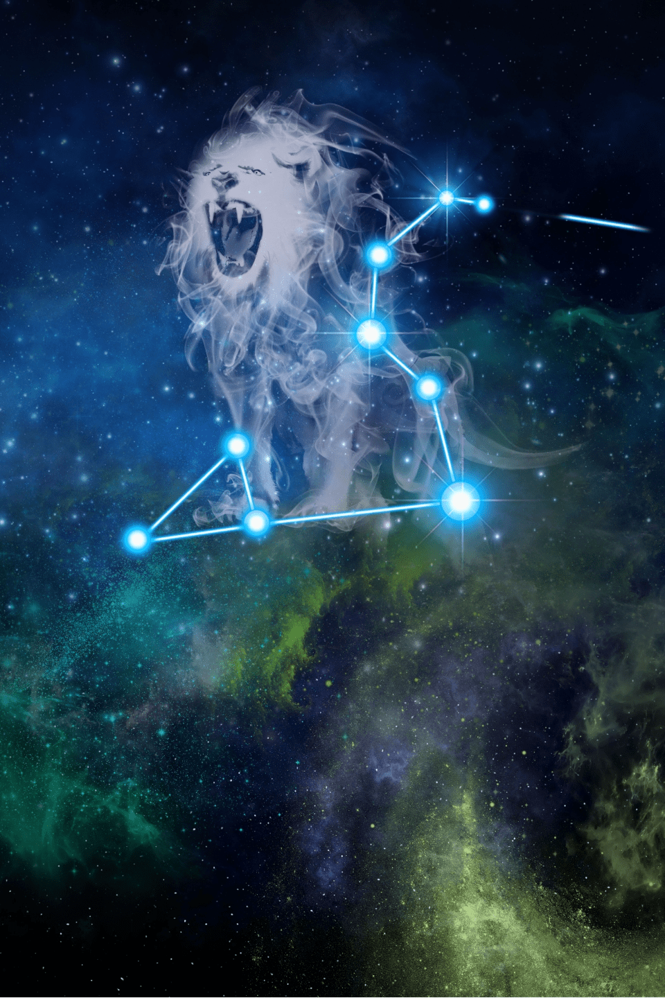 960x1440 Creative Twelve Constellation Leo Background Synthesis. Leo background, Constellations, Twelve constellations