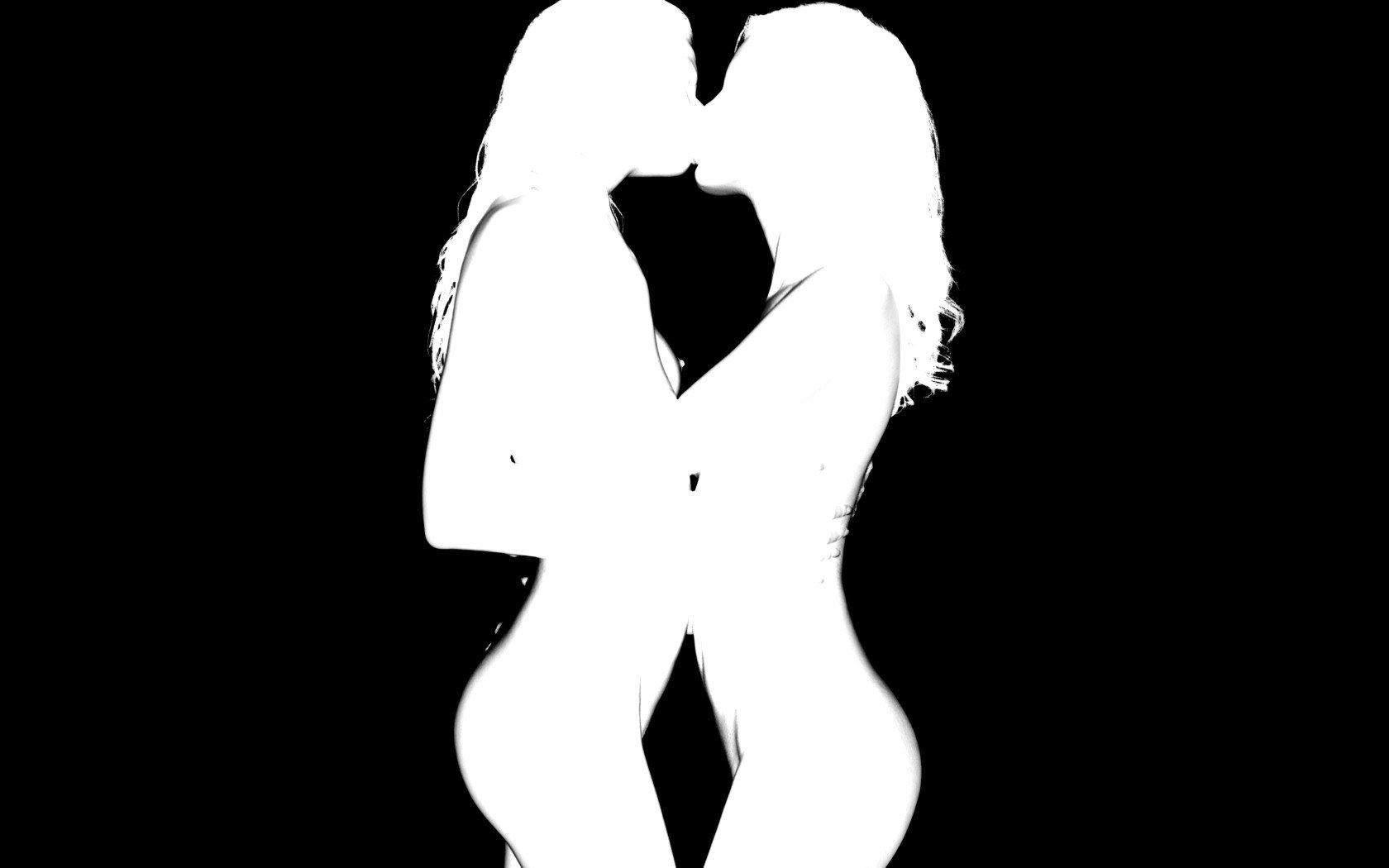 1680x1050 Girls kissing wallpaper
