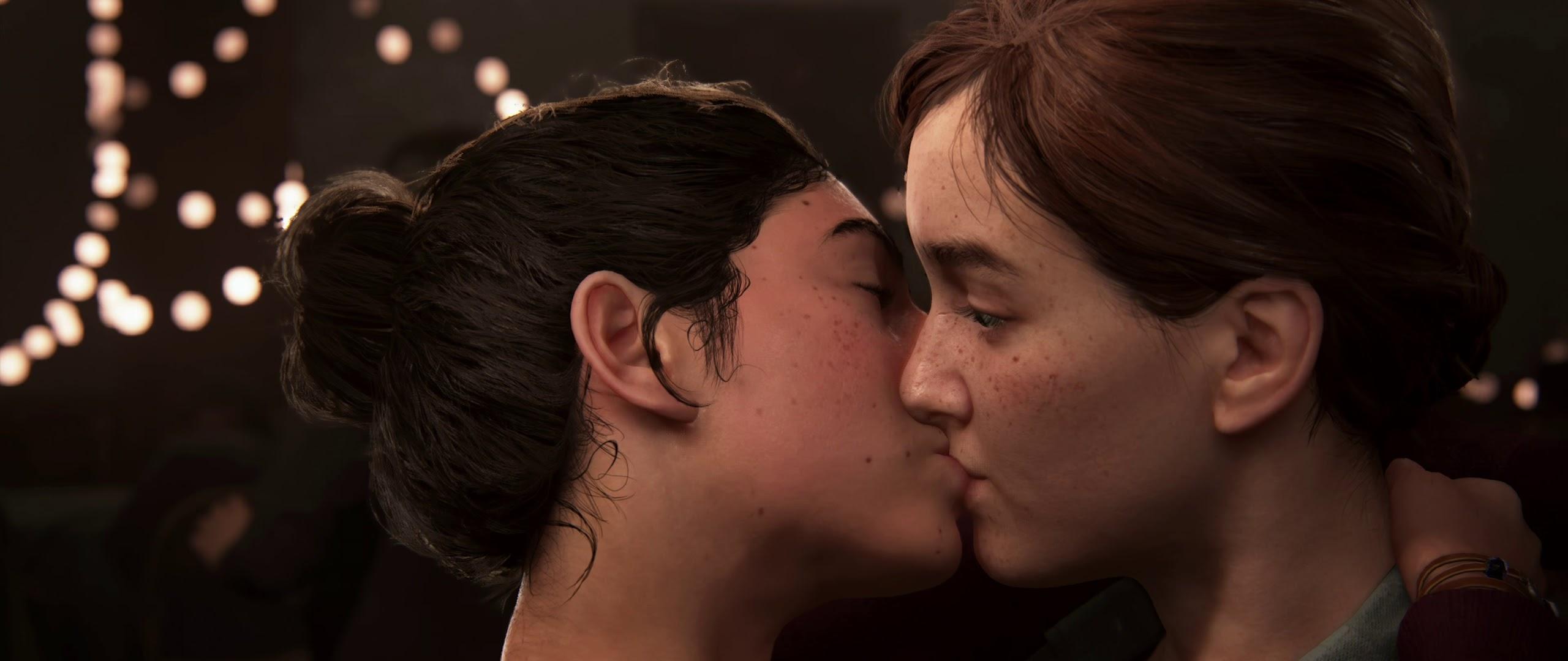 2560x1080 The Last of Us Part 2 Ellie and Dina Kissing 4K Wallpaper